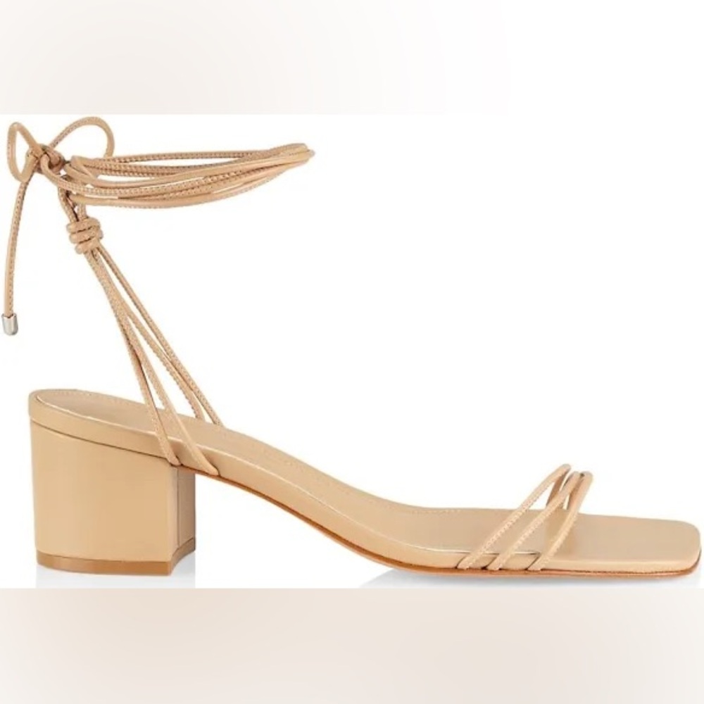 Schutz Cream Ankle Strap Heels